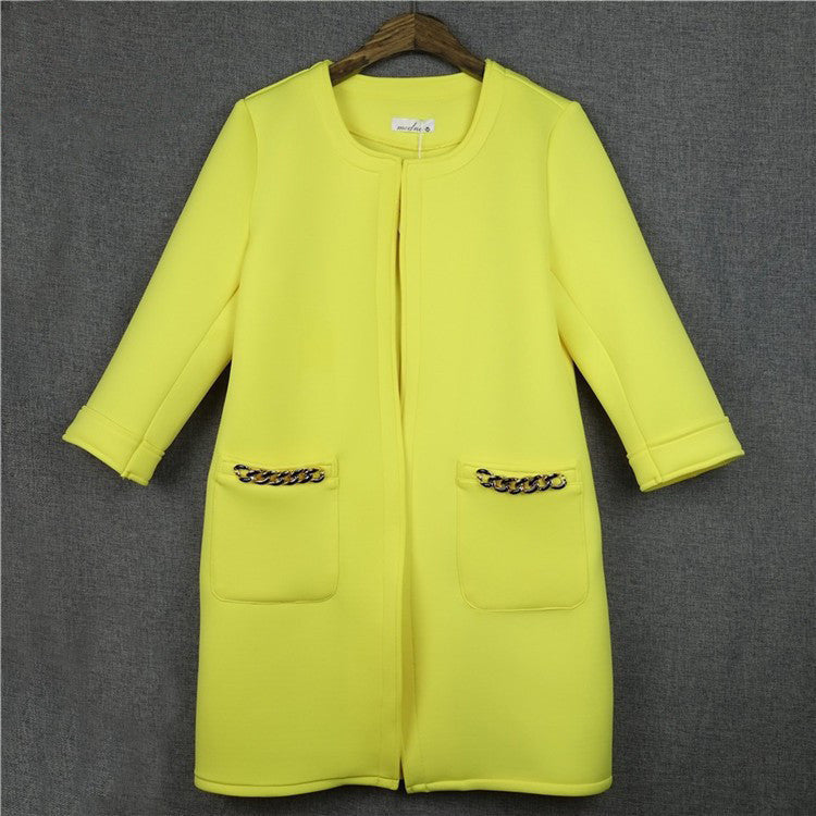 2017 Autumn Women Long Coat Open Stitch Trench Coat for Women Fashion Chaquetas Mujer Trench