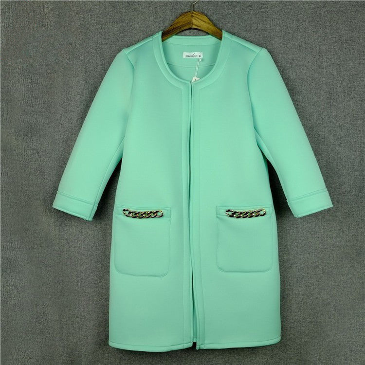 2017 Autumn Women Long Coat Open Stitch Trench Coat for Women Fashion Chaquetas Mujer Trench