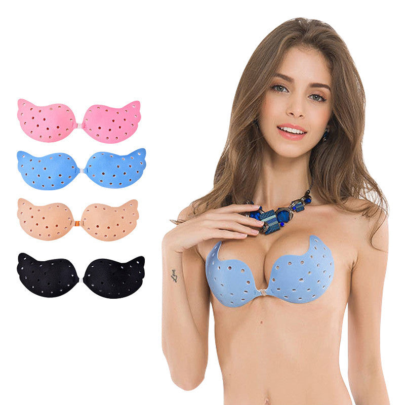 Women Hole Comfortable Invisible Bra