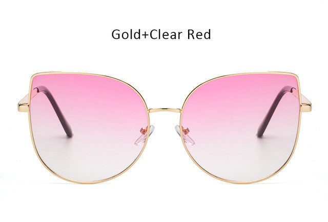 Oversized Gradient Cat Eye Sunglasses