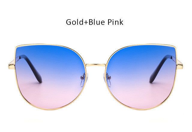Oversized Gradient Cat Eye Sunglasses