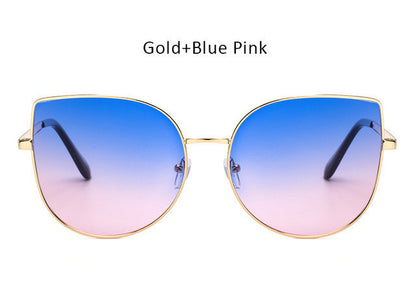 Oversized Gradient Cat Eye Sunglasses
