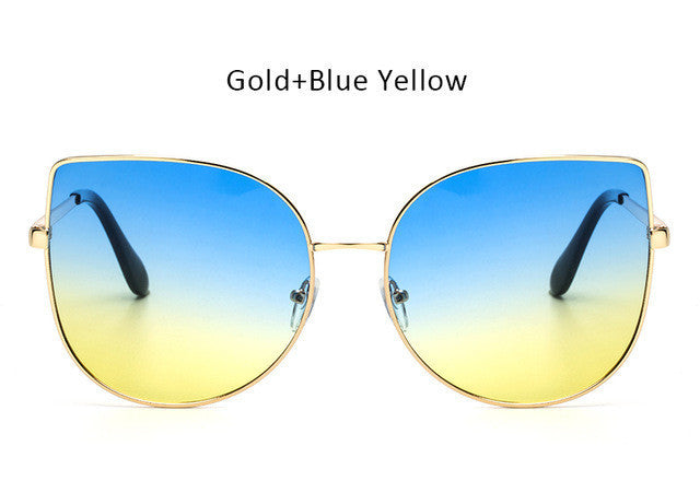 Oversized Gradient Cat Eye Sunglasses