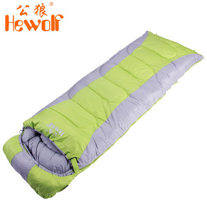 Hewolf Single Outdoor Ultralight Portable Envelope Camping Sleeping Bag Spring Autumn Winter Tent Splicing Bed Camping Equipment