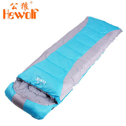 Hewolf Single Outdoor Ultralight Portable Envelope Camping Sleeping Bag Spring Autumn Winter Tent Splicing Bed Camping Equipment