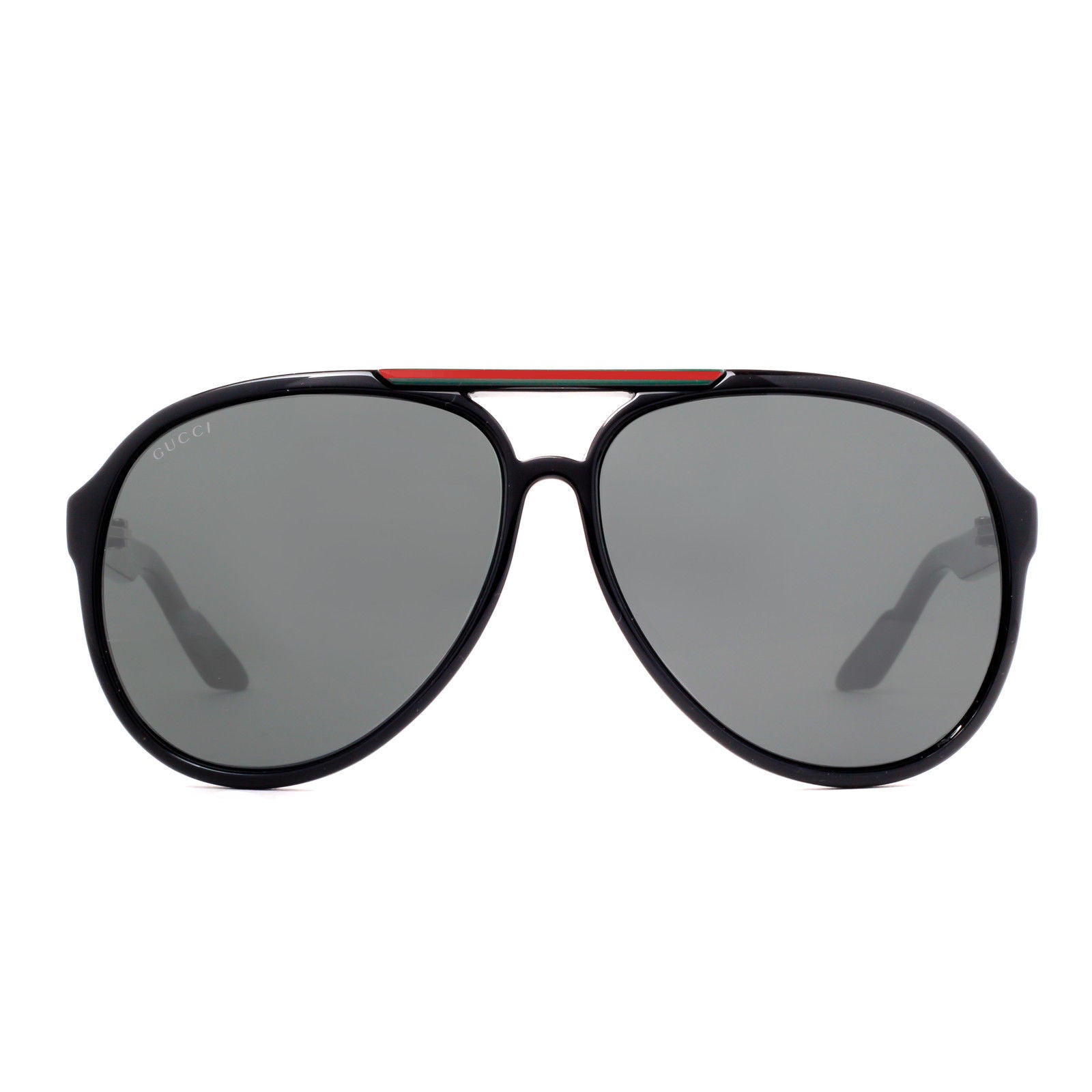 Gucci GG 1627/S D28/R6 Shiny Black/Grey Unisex Aviator Sunglasses